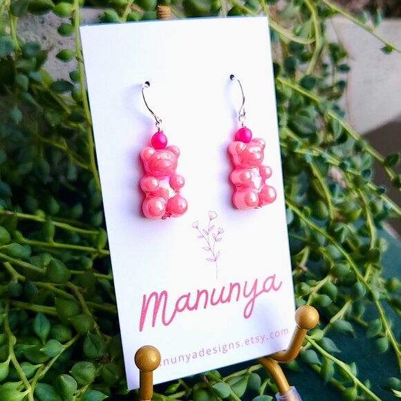 Adorable Handmade Gummy Bear Earrings - Picture 8 of 10